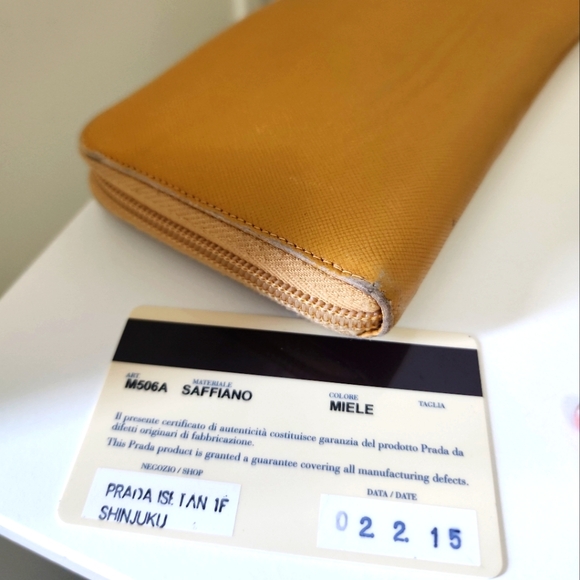Prada Zip Long Wallet Tan/ Mielle/ Camel - Picture 3 of 7